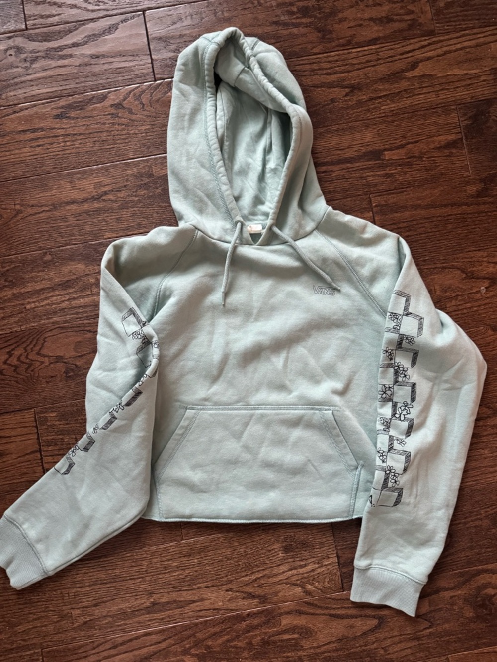 Vans Mint Green Cropped Pullover Hoodie